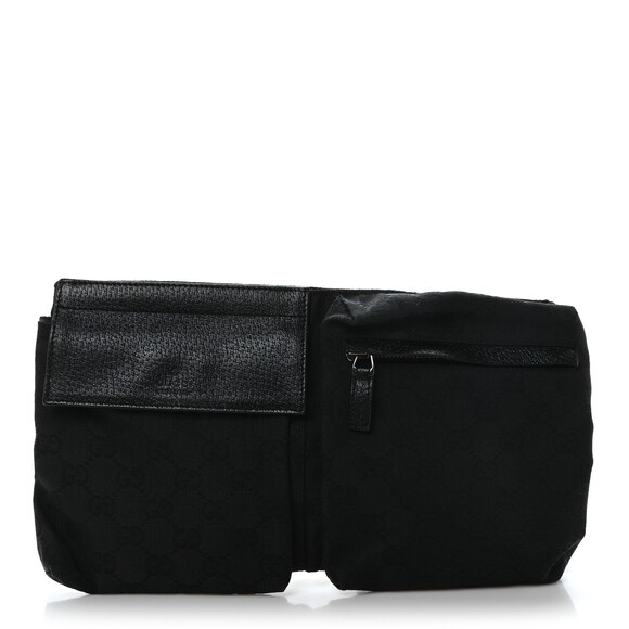 Gucci Gg Double Pocket Belt Bag Black #182890G61B - Picture 1 of 10
